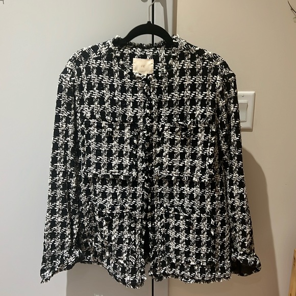 NWT H&M black and white tweed jacket - Picture 3 of 6